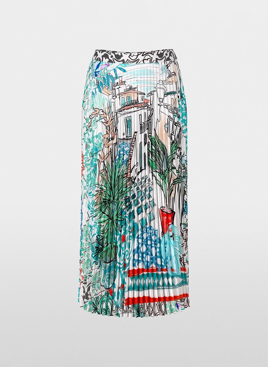 Плисирана пола с принт Marc Cain Collections