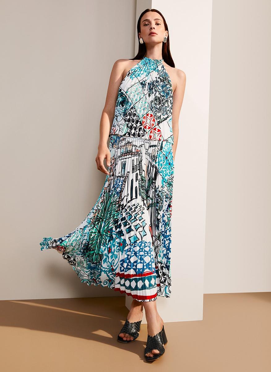 Плисирана пола с принт Marc Cain Collections