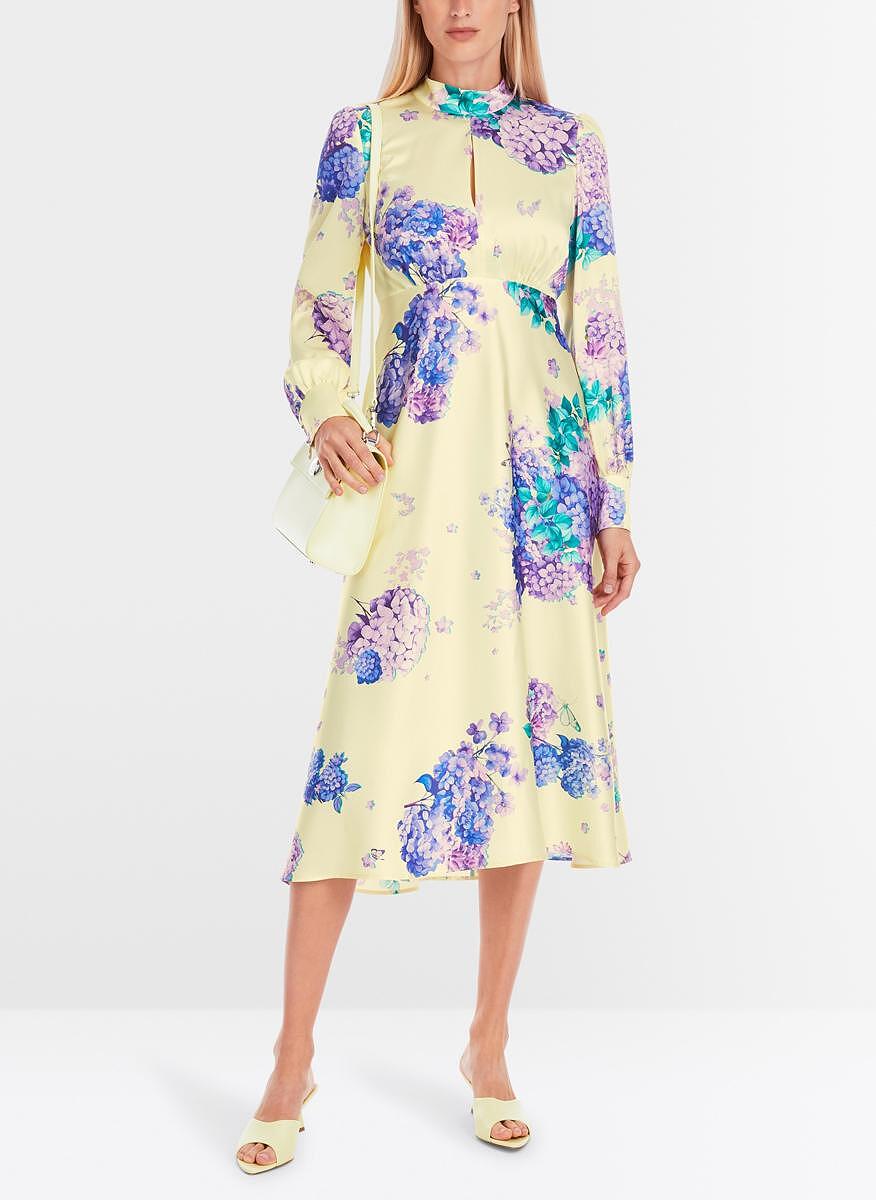 Сатенирана рокля 'Seventies style' Marc Cain Glam