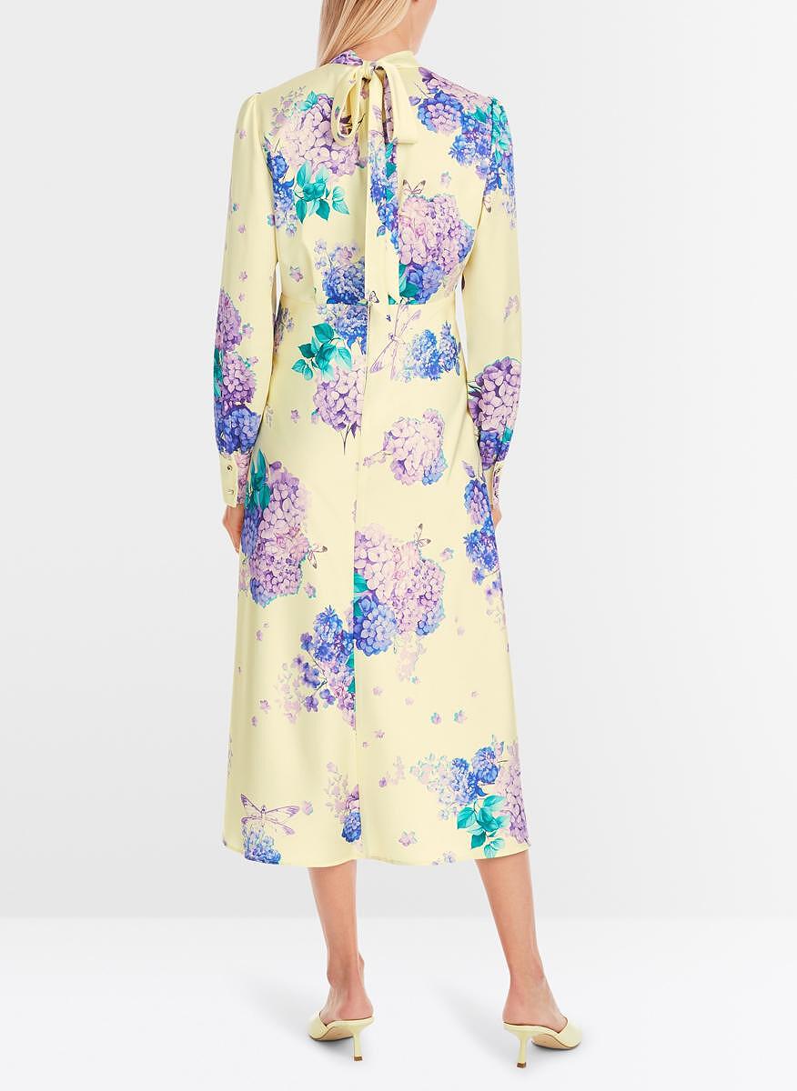 Сатенирана рокля 'Seventies style' Marc Cain Glam