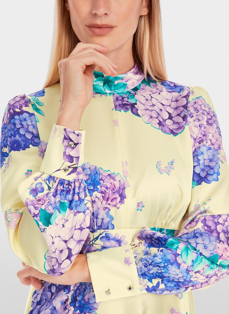Сатенирана рокля 'Seventies style' Marc Cain Glam