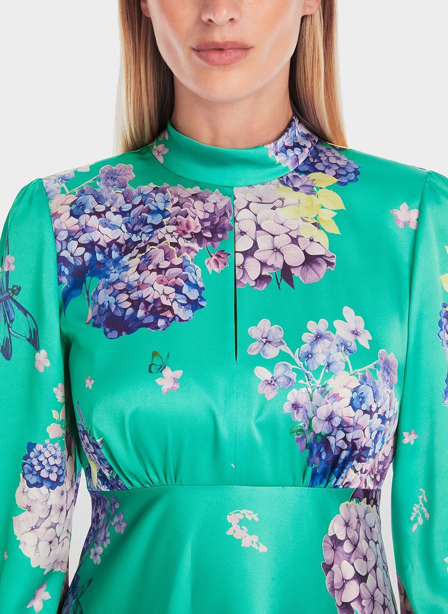 Сатенирана рокля 'Seventies style' Marc Cain Glam