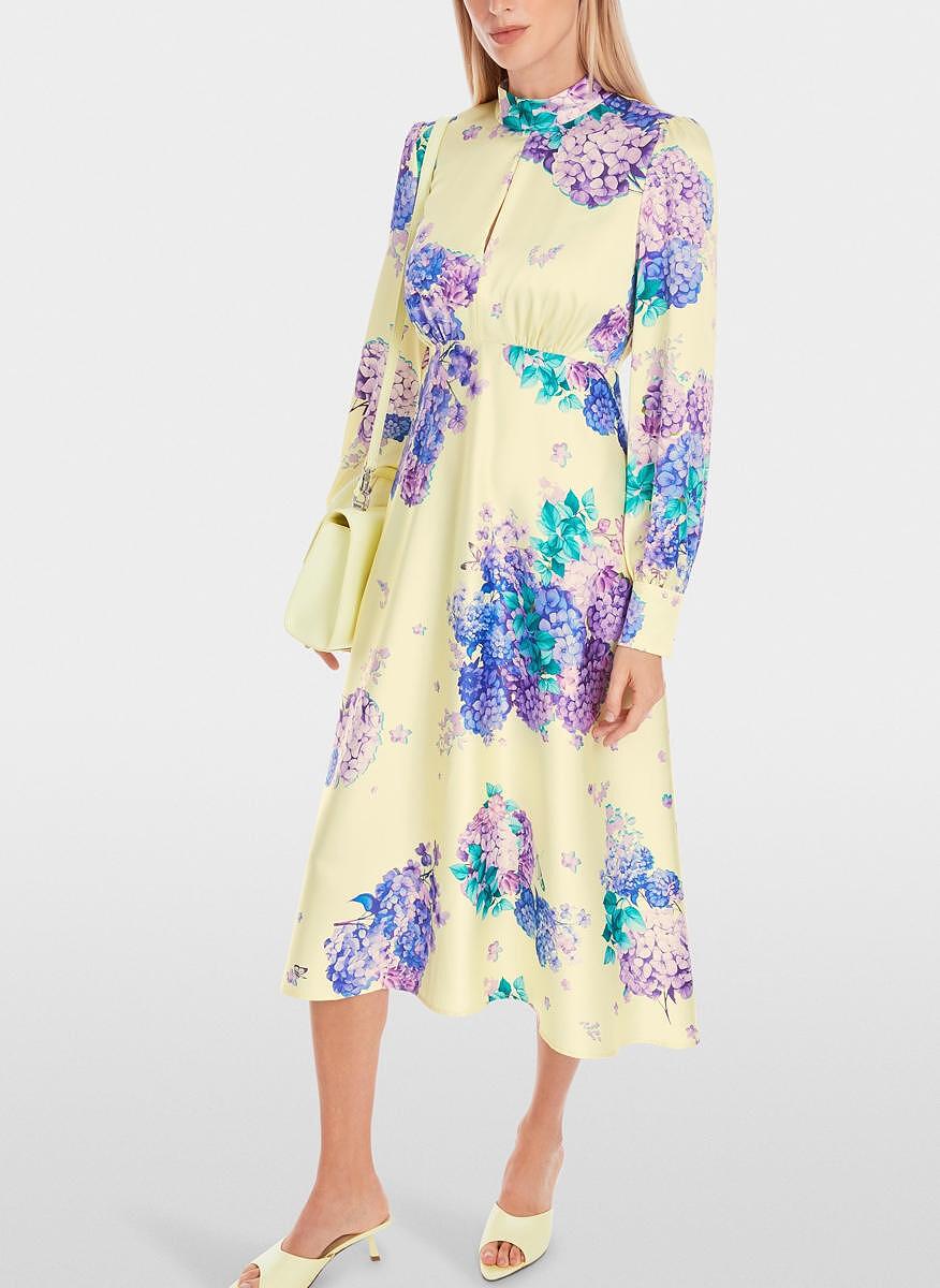 Сатенирана рокля 'Seventies style' Marc Cain Glam