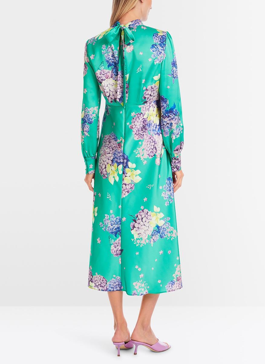 Сатенирана рокля 'Seventies style' Marc Cain Glam