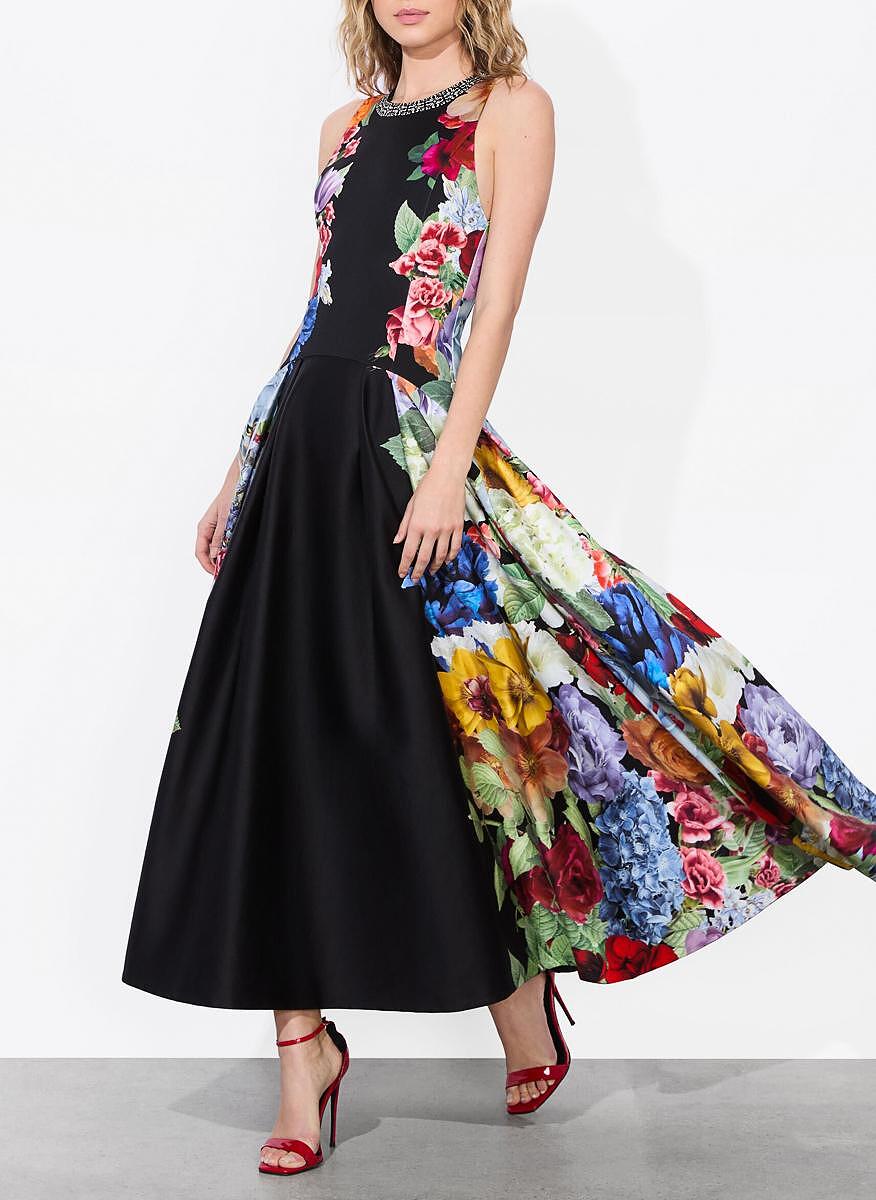 Дълга рокля с флорален принт 'Adley' Alice + Olivia