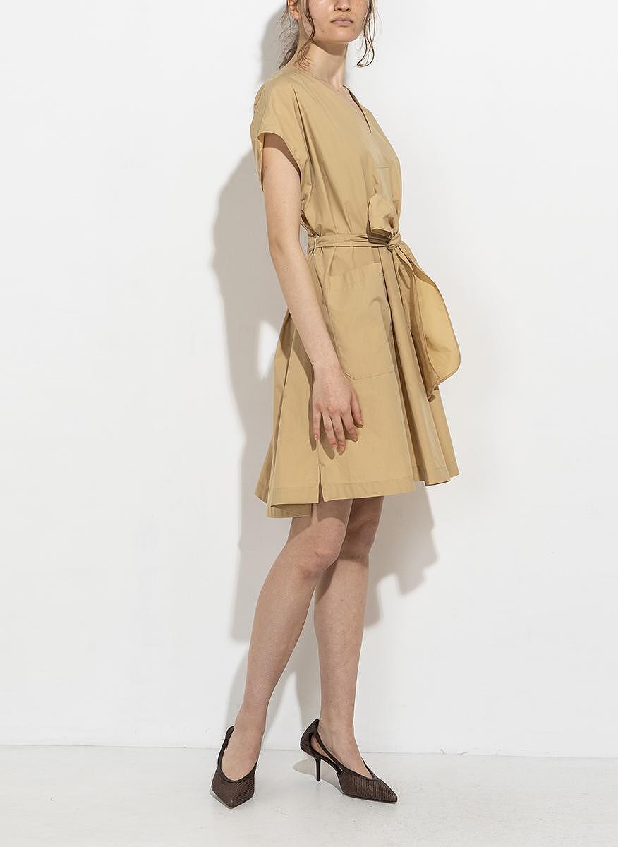 Рокля от памучен поплин с колан Weekend Max Mara Mitico