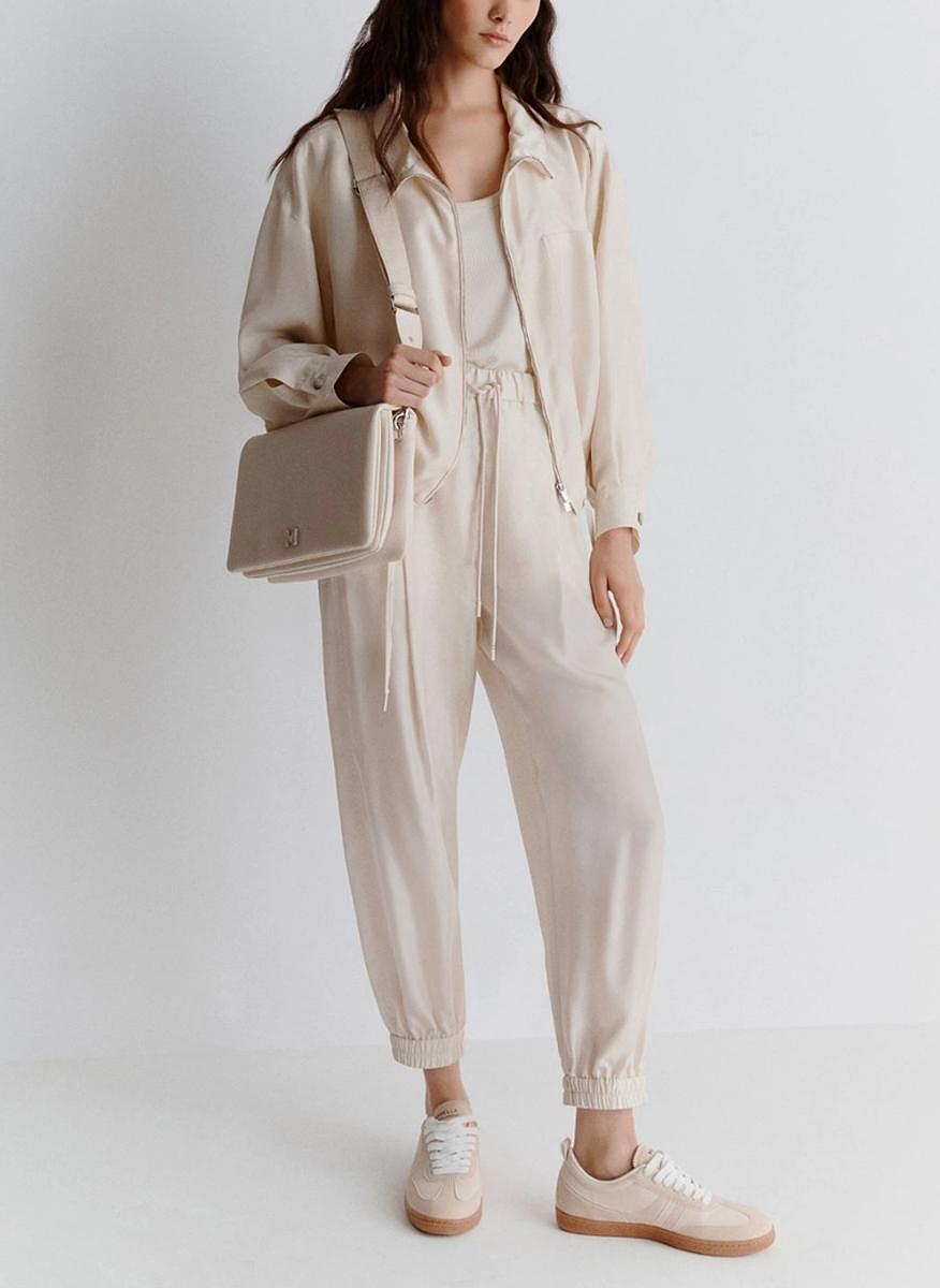 Копринен панталон 'jogger' Marella Monochrome Abetaia