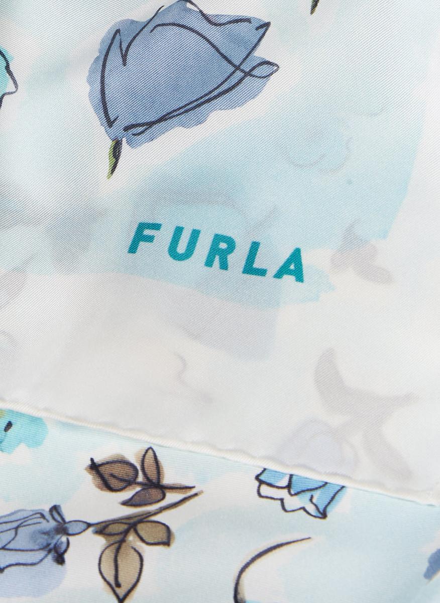 Копринен шал Furla Tortona Toni Acquamarina