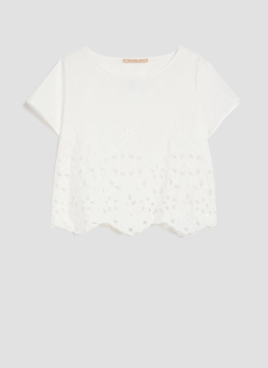 Тишърт от тафта с бродерия Pennyblack Impegno