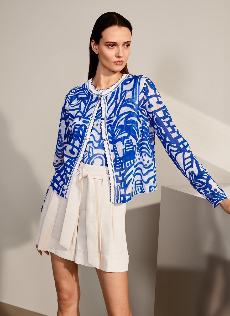 Къс панталон от лен Marc Cain Collections
